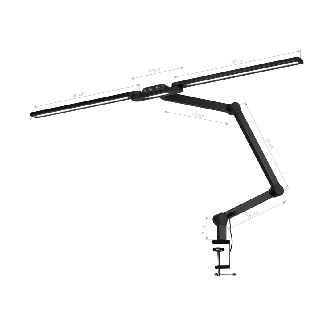 Lámpara LED con Abrazadera y Color e Intensidad de Luz Ajustables Glow L04 Negra - imagen 8