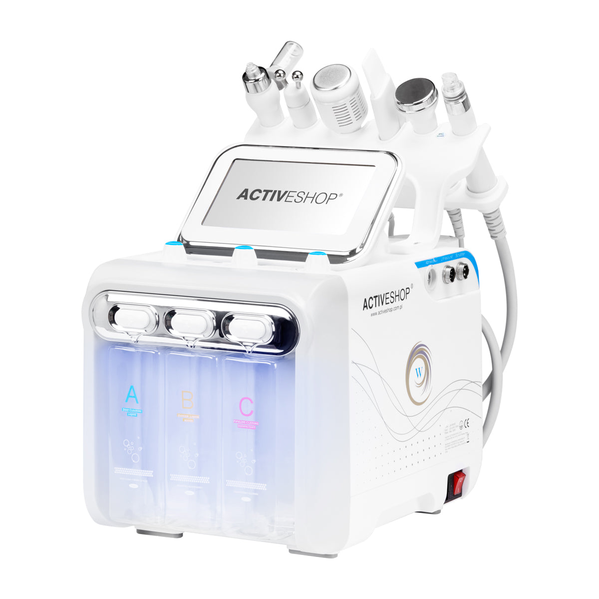 Aparato de Hidrodermoabrasión 6 en 1 Hydrogen H2+ New Generation Blanco