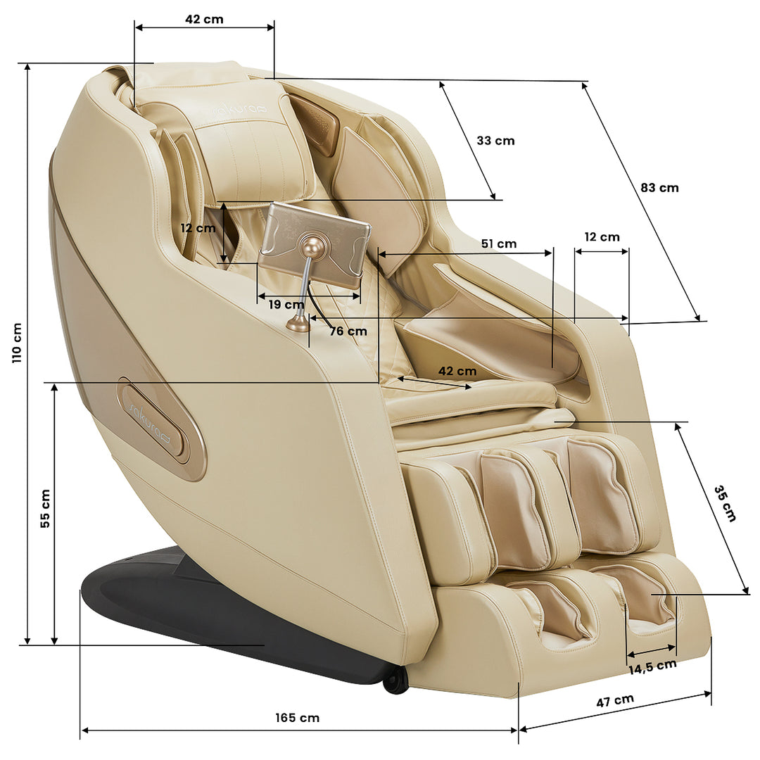 Sillón de Masaje Eléctrico Sakura Comfort Plus 806 Beige-Marrón - imagen 19