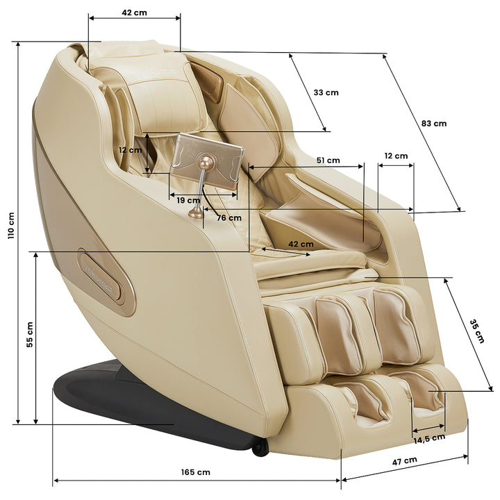 Sillón de Masaje Eléctrico Sakura Comfort Plus 806 Beige-Marrón - imagen 19