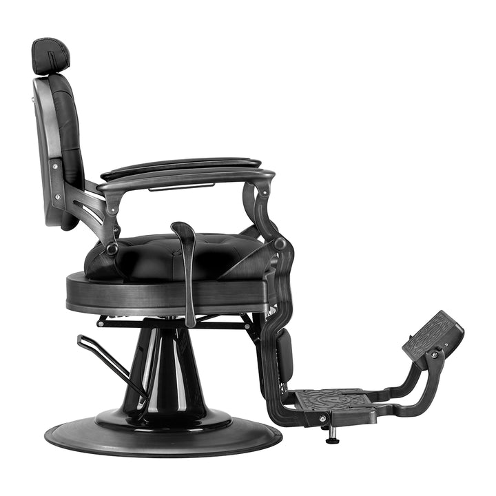 Sillón de Barberia Gabbiano Niccolo Negro - imagen 4