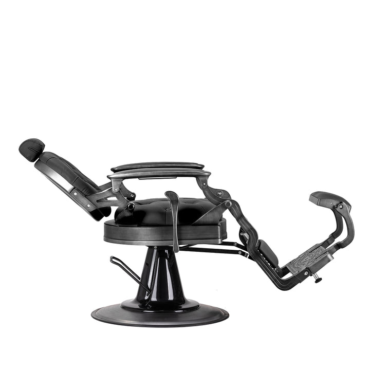 Sillón de Barberia Gabbiano Niccolo Negro - imagen 5