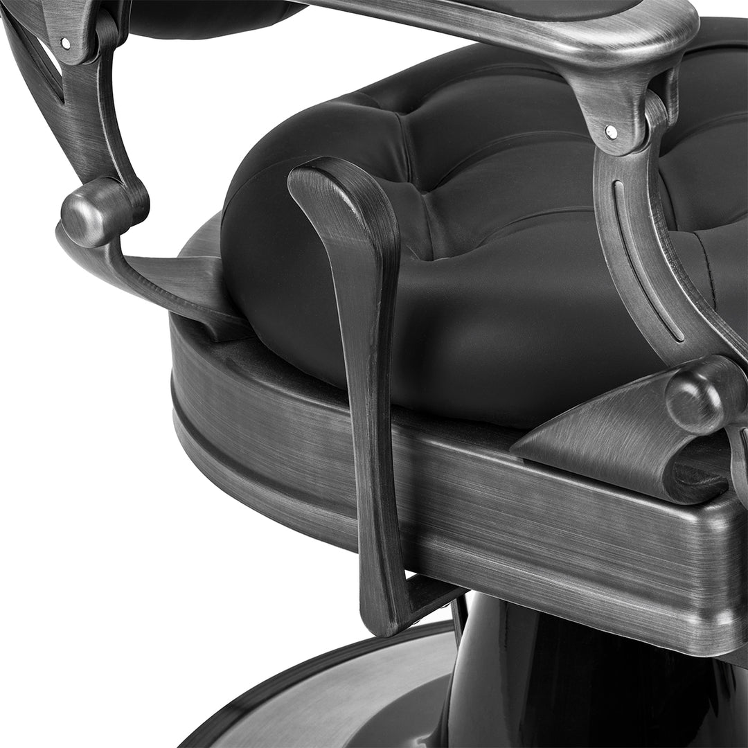 Sillón de Barberia Gabbiano Niccolo Negro - imagen 9