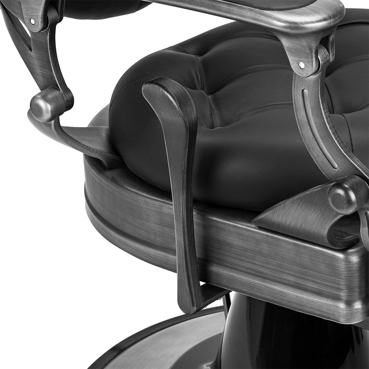 Sillón de Barberia Gabbiano Niccolo Negro - imagen 9