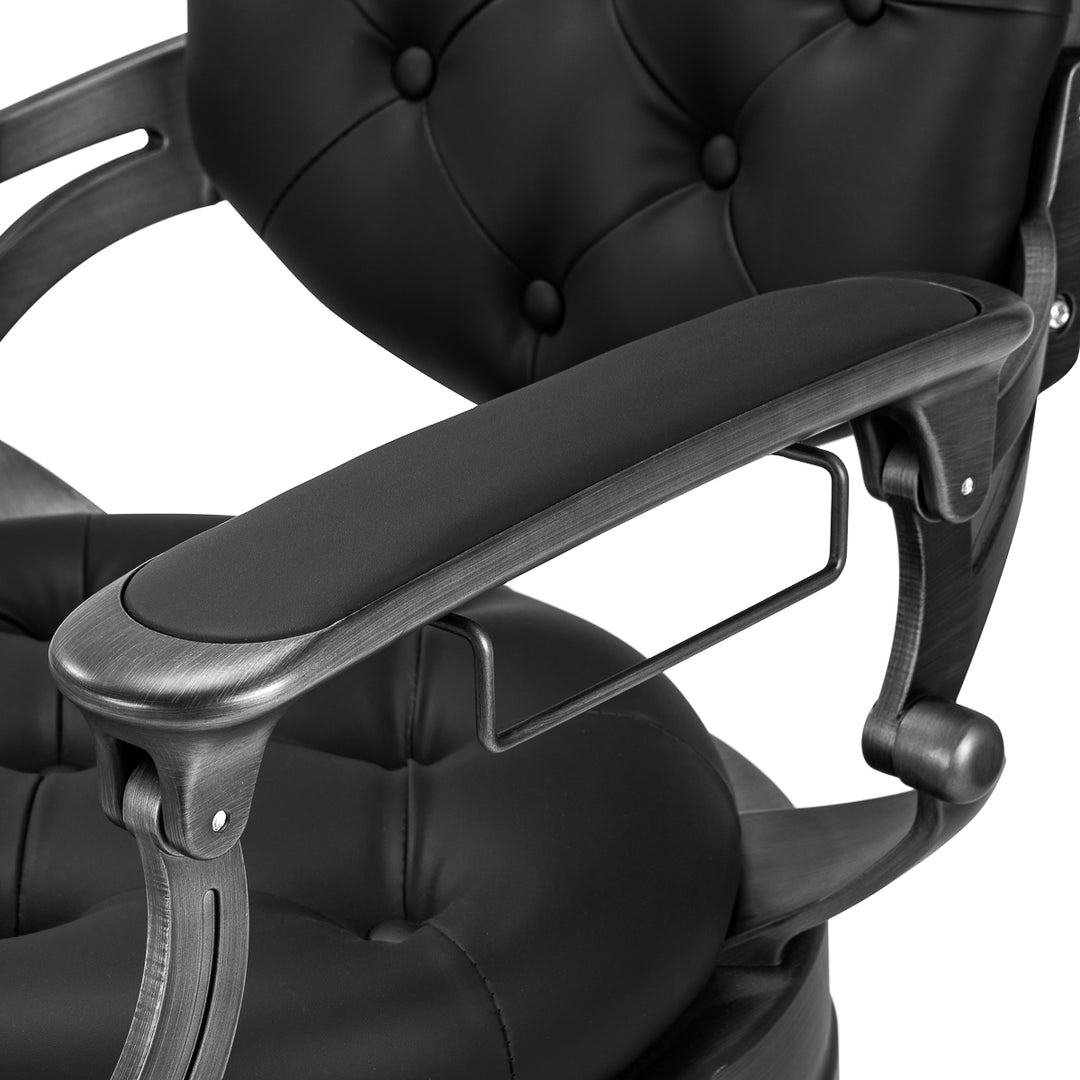 Sillón de Barberia Gabbiano Niccolo Negro - imagen 10