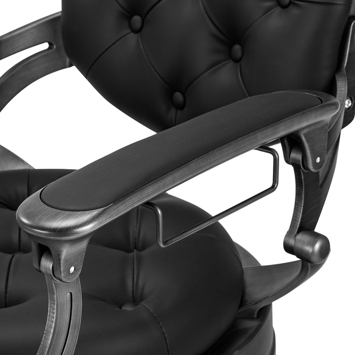 Sillón de Barberia Gabbiano Niccolo Negro - imagen 10