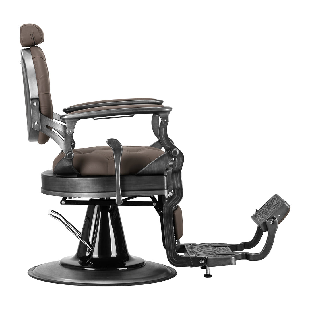 Sillón de Barberia Gabbiano Niccolo Marrón - imagen 4