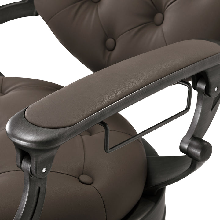 Sillón de Barberia Gabbiano Niccolo Marrón - imagen 10