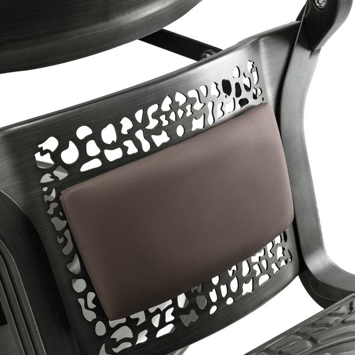 Sillón de Barberia Gabbiano Niccolo Marrón - imagen 12