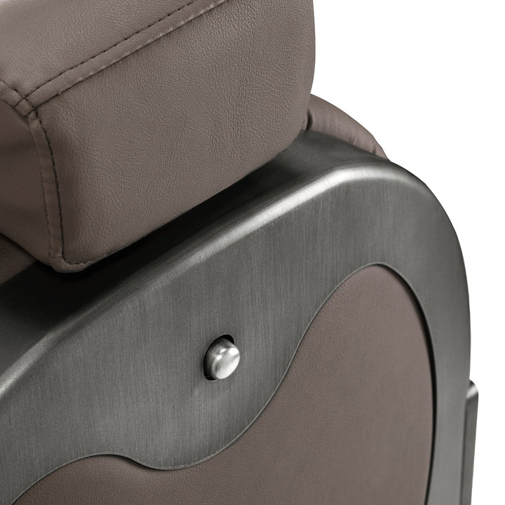 Sillón de Barberia Gabbiano Niccolo Marrón - imagen 13