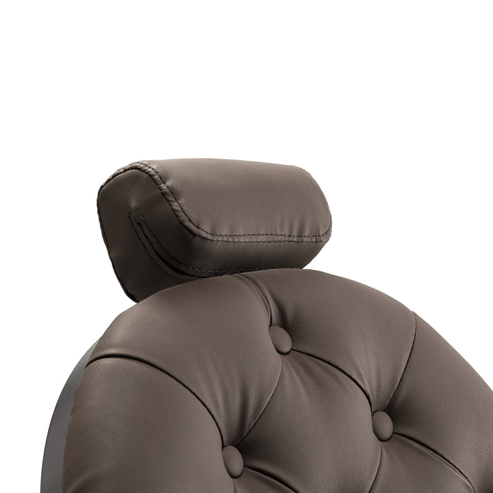 Sillón de Barberia Gabbiano Niccolo Marrón - imagen 14
