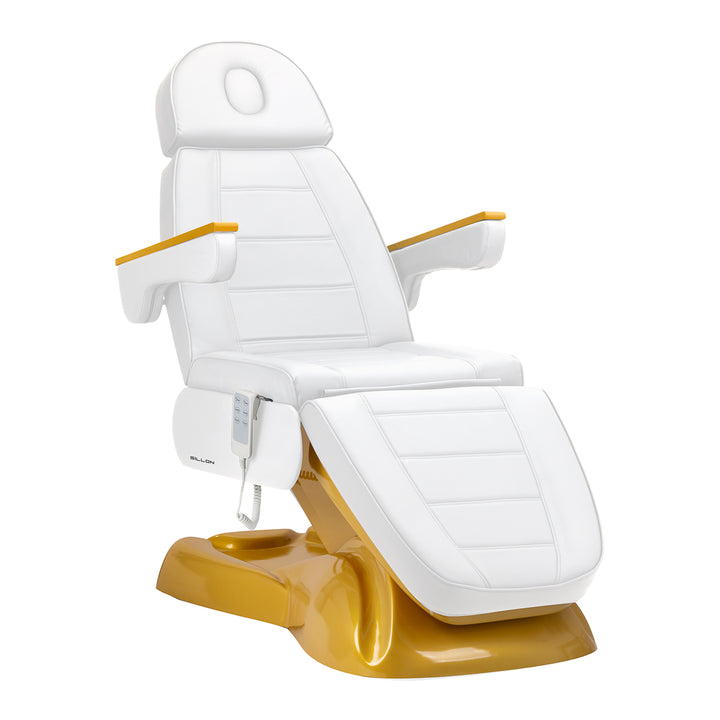 Sillón Estético Eléctrico Lux 273B 3 Motores Blanco-Oro