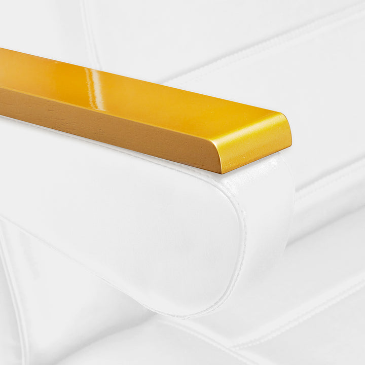 Sillón Estético Eléctrico Lux 273B 3 Motores Blanco-Oro