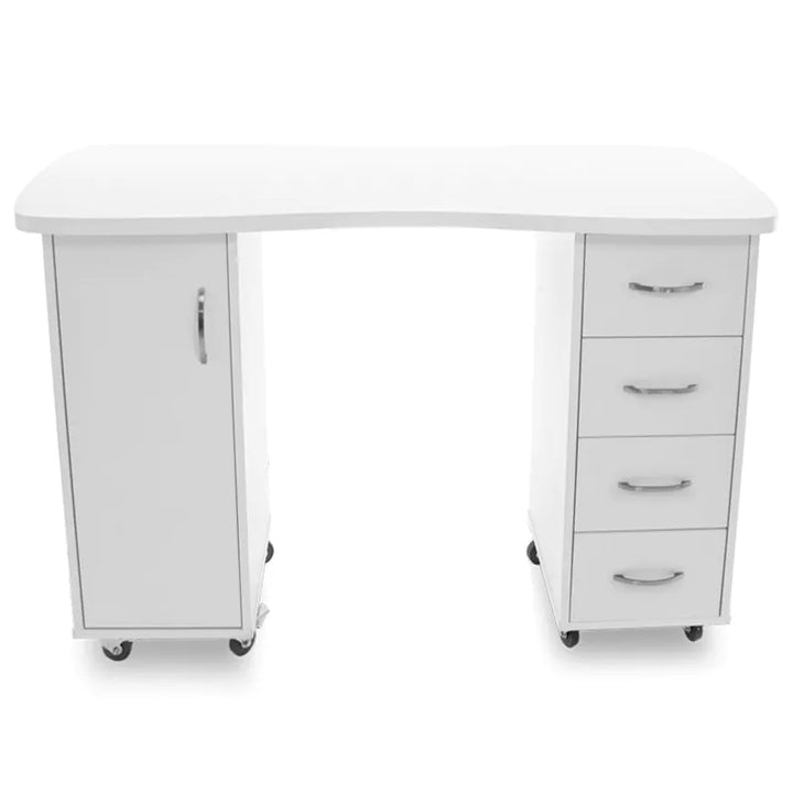 Mesa de Manicura 2027 Blanco con Ruedas 1