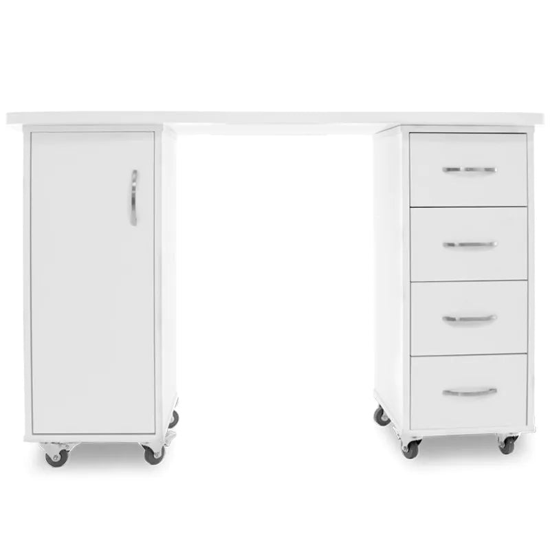 Mesa de Manicura 2027 Blanco con Ruedas 2