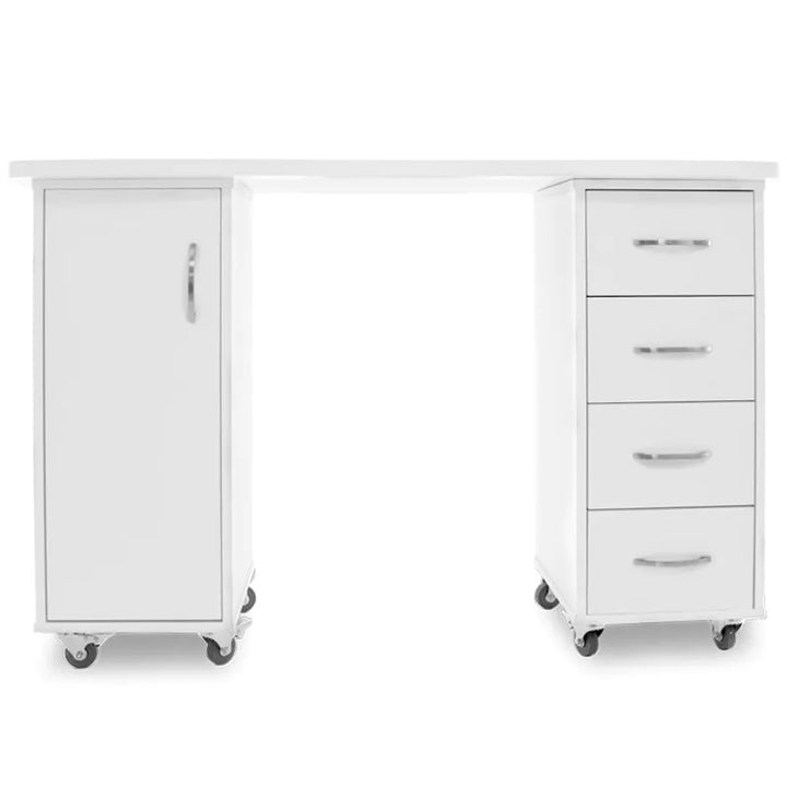 Mesa de Manicura 2027 Blanco con Ruedas 2