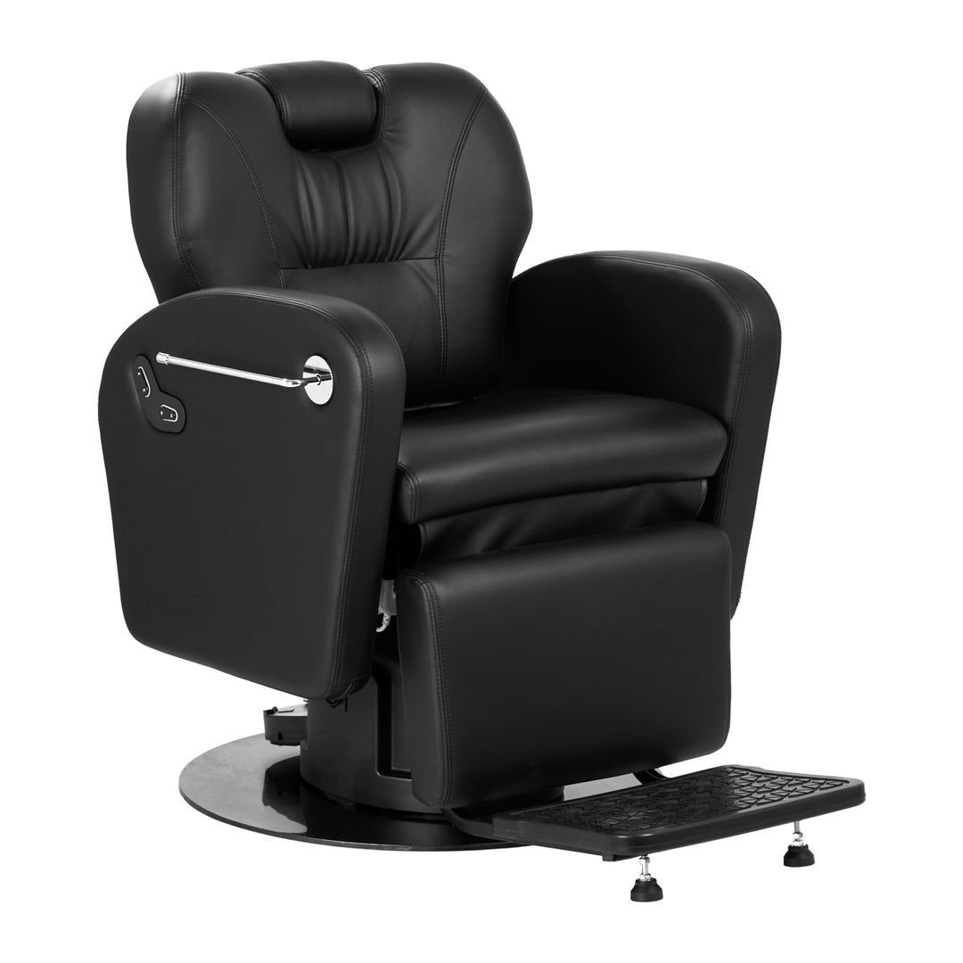 Sillón de barbero Eléctrica Gabbiano Baron Negro 1