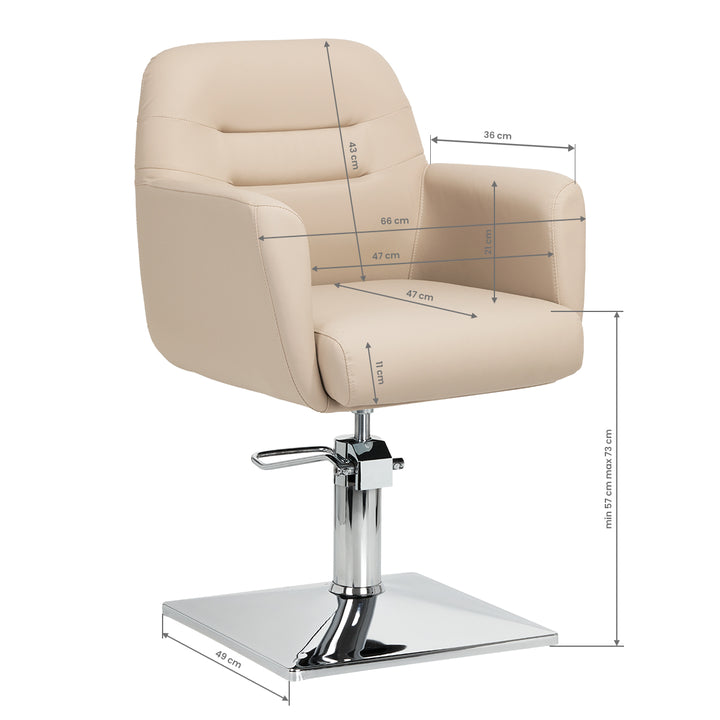 Silla de Peluquería Gabbiano Monaco Beige 8