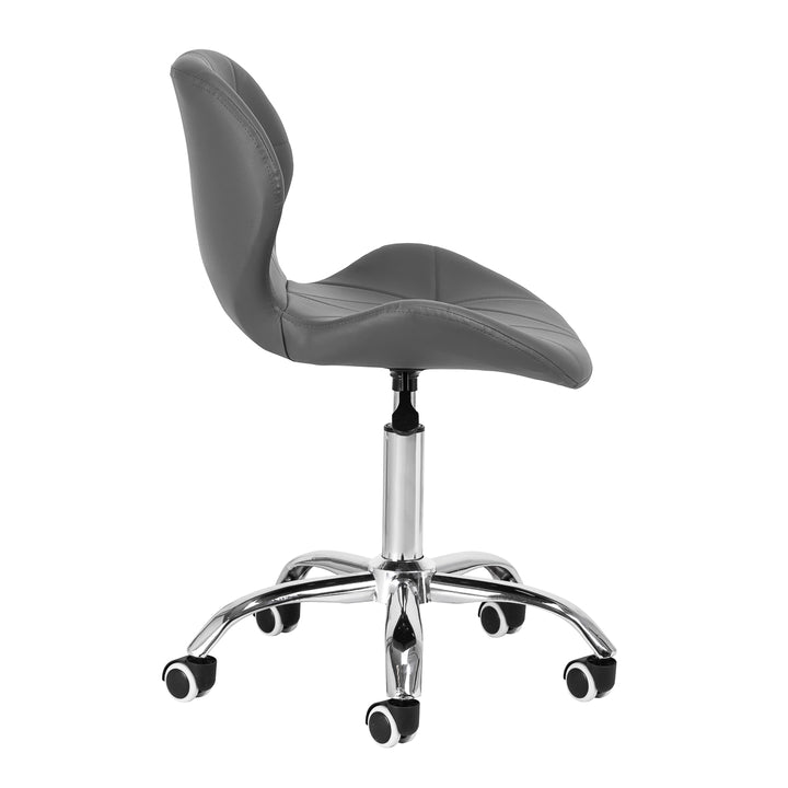 Silla de Salón con Ruedas y Respaldo 4Rico QS-06 Gris - imagen 2