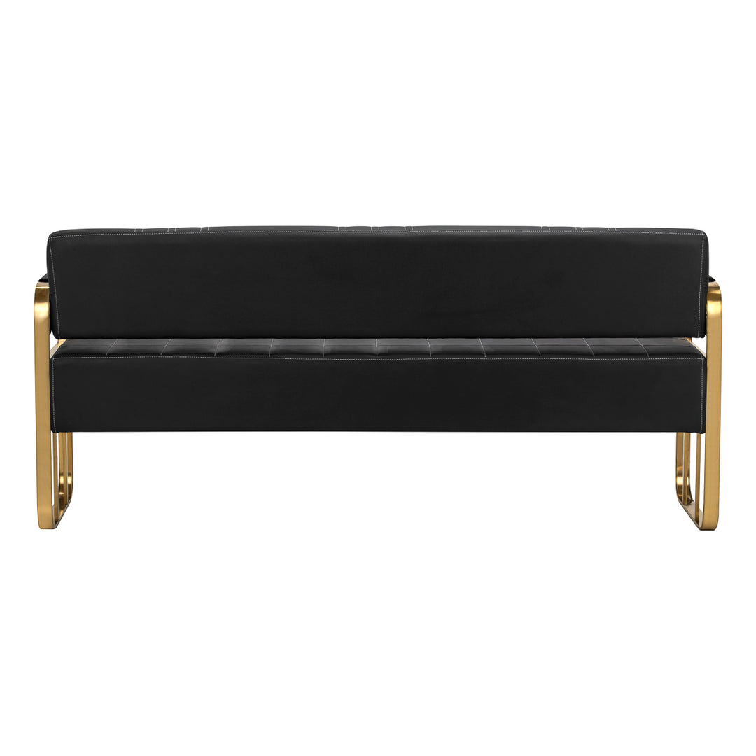 Sofá Sala de Espera Gabbiano Avila 3 Plazas Negro-Oro - imagen 3