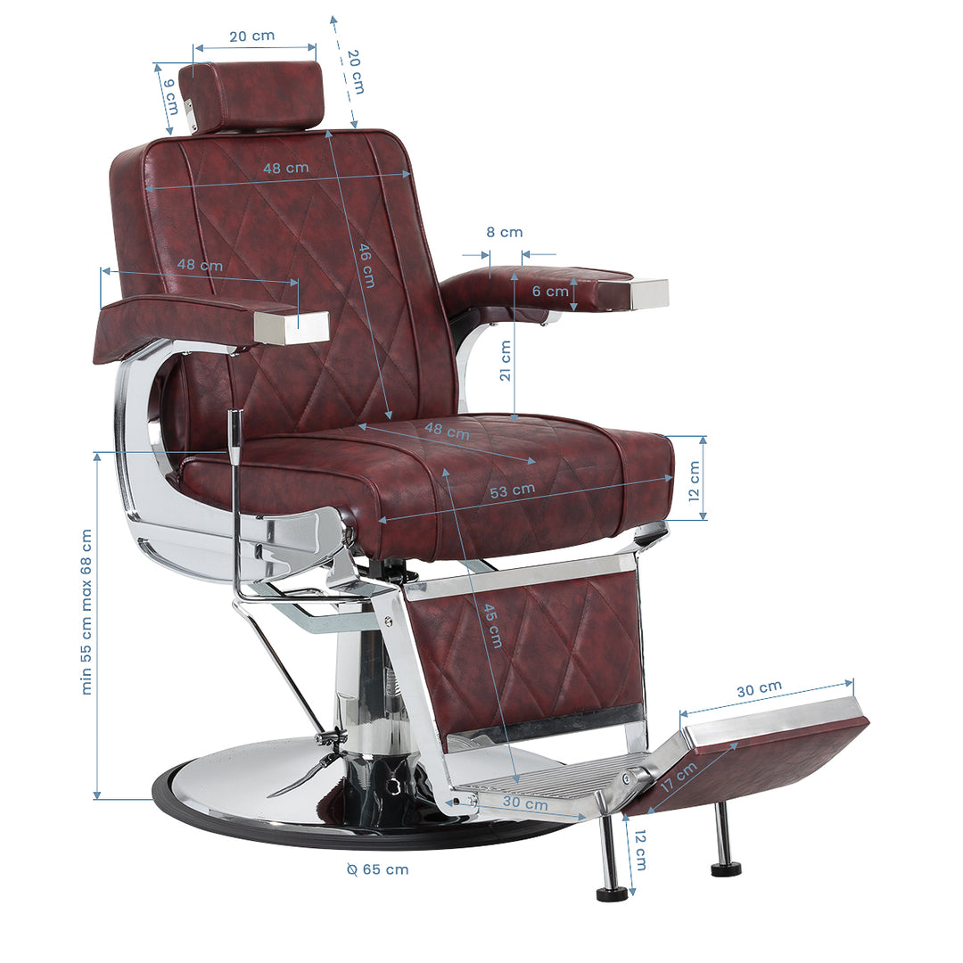 silln de barbero hair system bm88066 burdeos 17