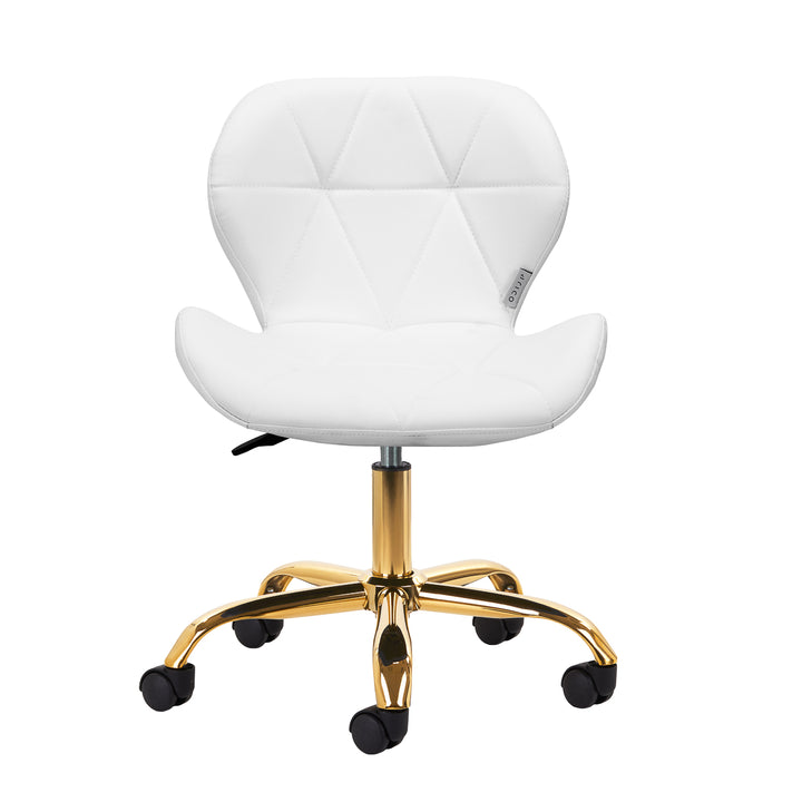 Silla de Salón con Ruedas y Respaldo 4Rico QS-06 Oro-Blanco - imagen 2
