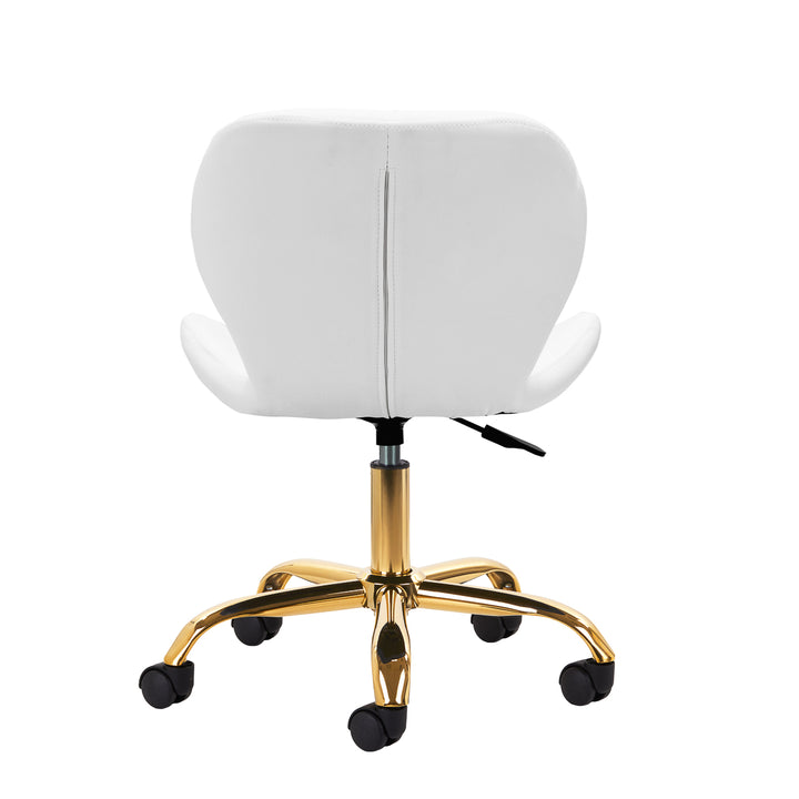 Silla de Salón con Ruedas y Respaldo 4Rico QS-06 Oro-Blanco - imagen 4