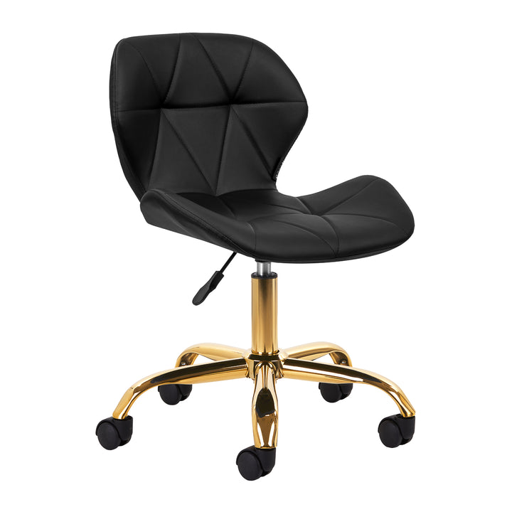 Silla de Salón con Ruedas y Respaldo 4Rico QS-06 Oro-Negro