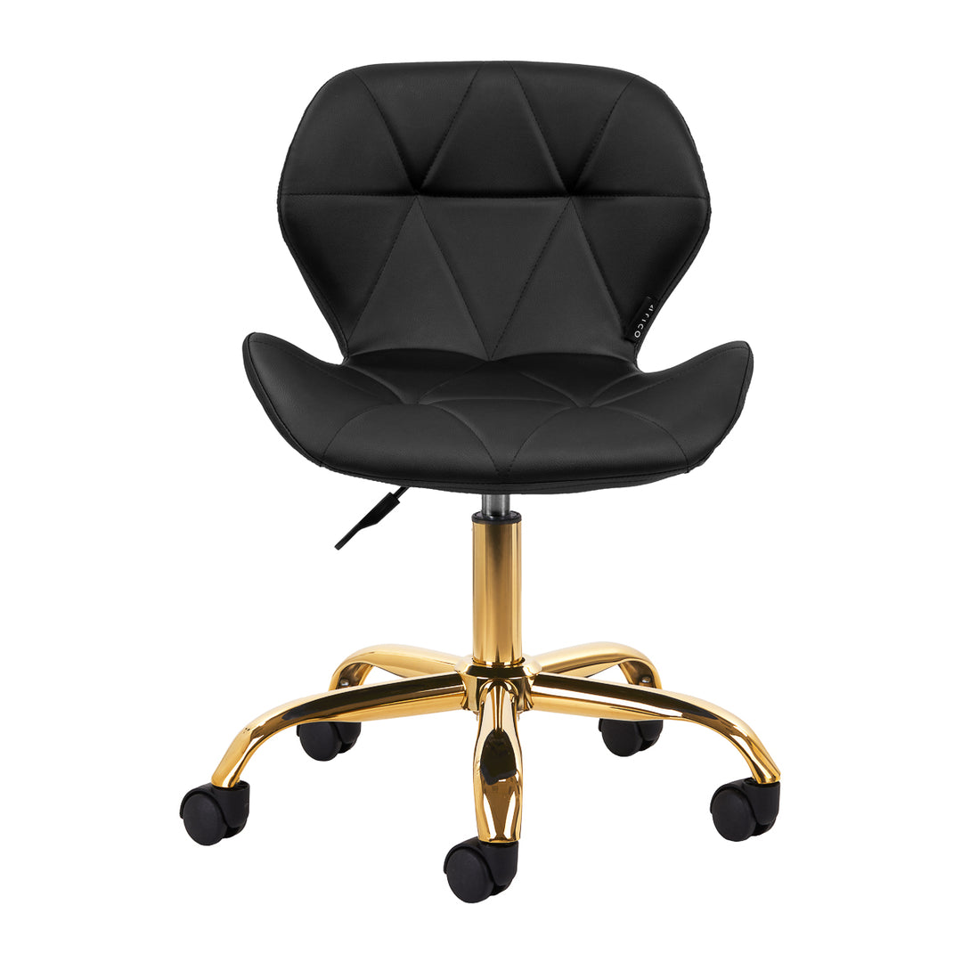 Silla de Salón con Ruedas y Respaldo 4Rico QS-06 Oro-Negro - imagen 2