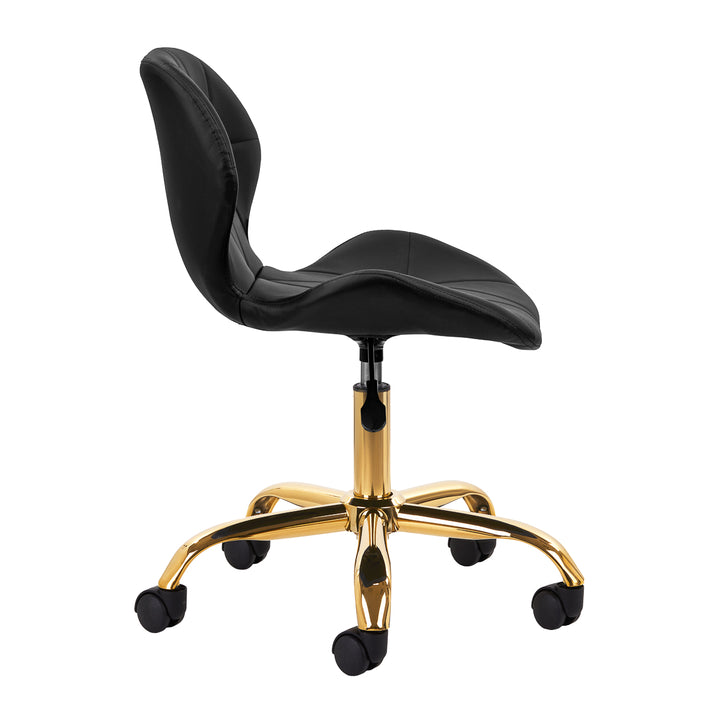 Silla de Salón con Ruedas y Respaldo 4Rico QS-06 Oro-Negro - imagen 3