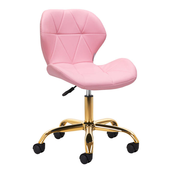 Silla de salón con ruedas ajustable 4Rico QS-06 Oro-Rosa