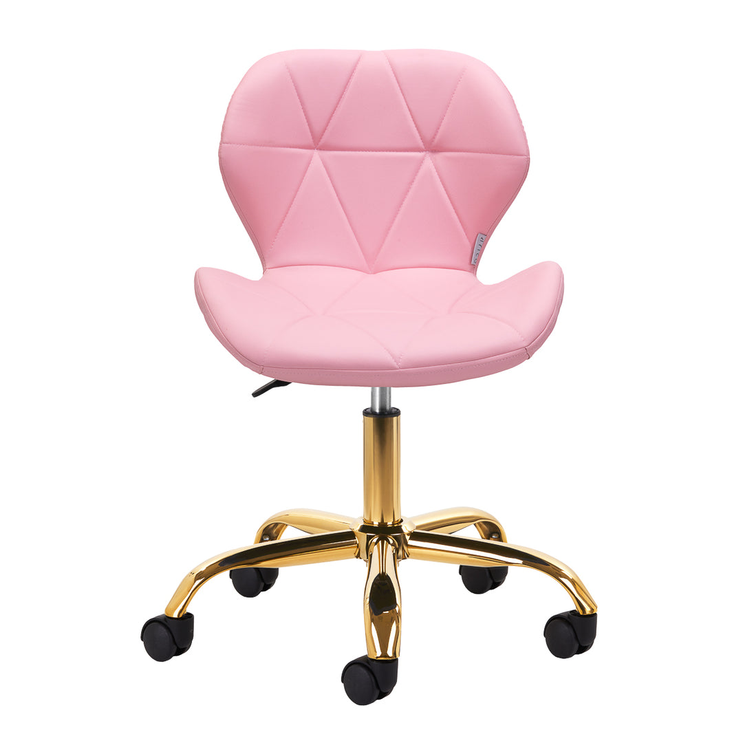 Silla de salón con ruedas ajustable 4Rico QS-06 Oro-Rosa