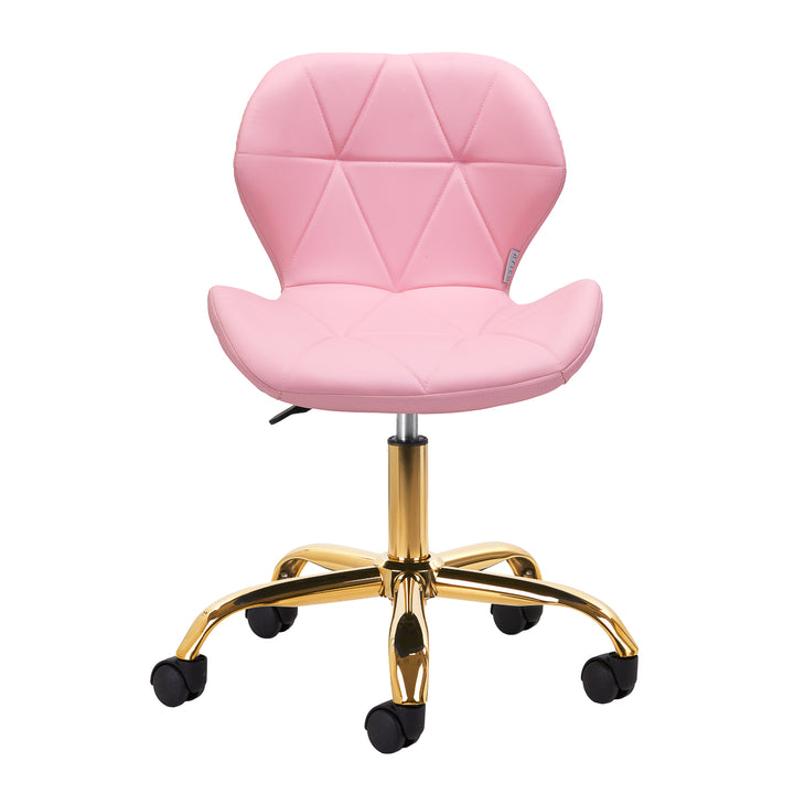 Silla de Salón con Ruedas y Respaldo 4Rico QS-06 Oro-Rosa - imagen 2