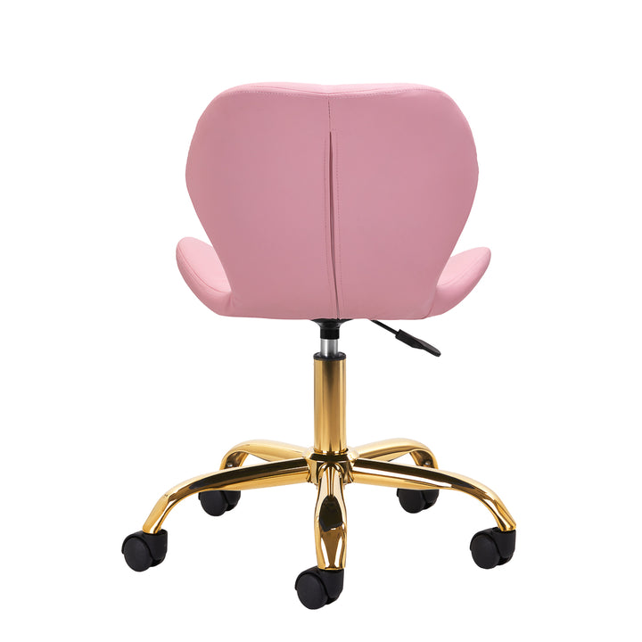 Silla de Salón con Ruedas y Respaldo 4Rico QS-06 Oro-Rosa - imagen 4
