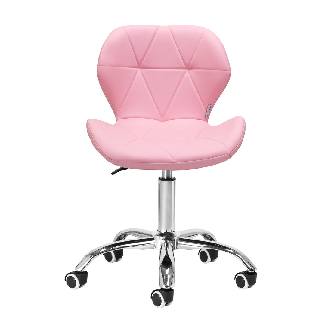 Silla de Salón con Ruedas y Respaldo 4Rico QS-06 Rosa - imagen 2