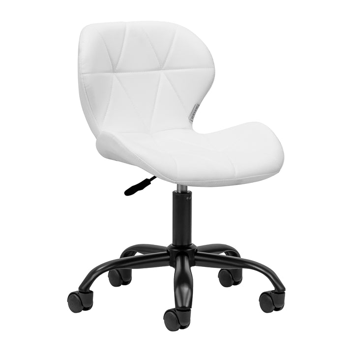 Silla de salón con ruedas ajustable 4Rico QS-06 Negro-Blanco