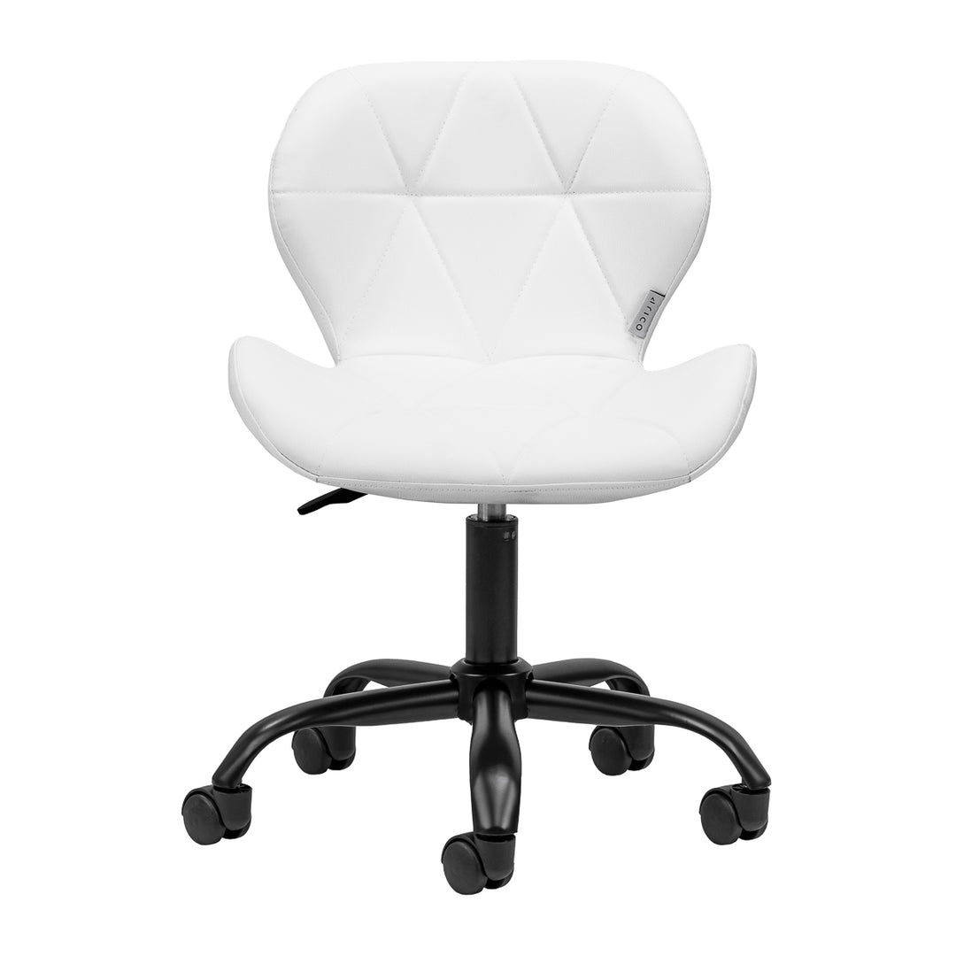 Silla de Salón con Ruedas y Respaldo 4Rico QS-06 Negro-Blanco - imagen 2