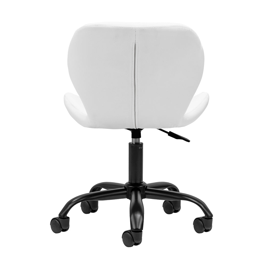 Silla de Salón con Ruedas y Respaldo 4Rico QS-06 Negro-Blanco - imagen 4