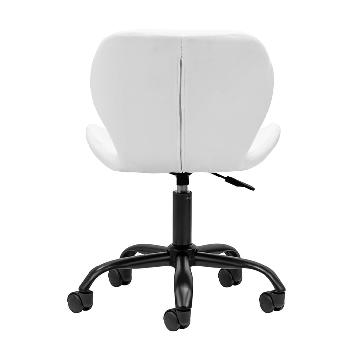 Silla de Salón con Ruedas y Respaldo 4Rico QS-06 Negro-Blanco - imagen 4