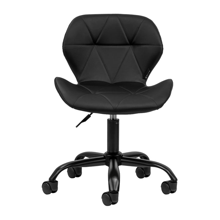 Silla de Salón con Ruedas y Respaldo 4Rico QS-06 Negro-Negro - imagen 2