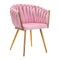 Silla con Respaldo 4Rico QS-GW06G Terciopelo Rosa