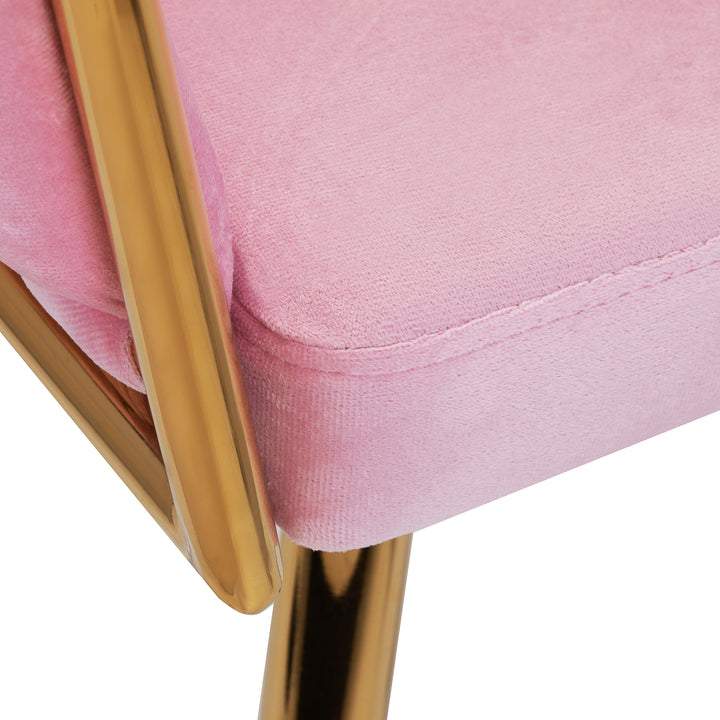 Silla 4Rico QS-GW06G Terciopelo Rosa