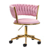 Silla Giratoria 4Rico QS-GW01G Terciopelo Rosa