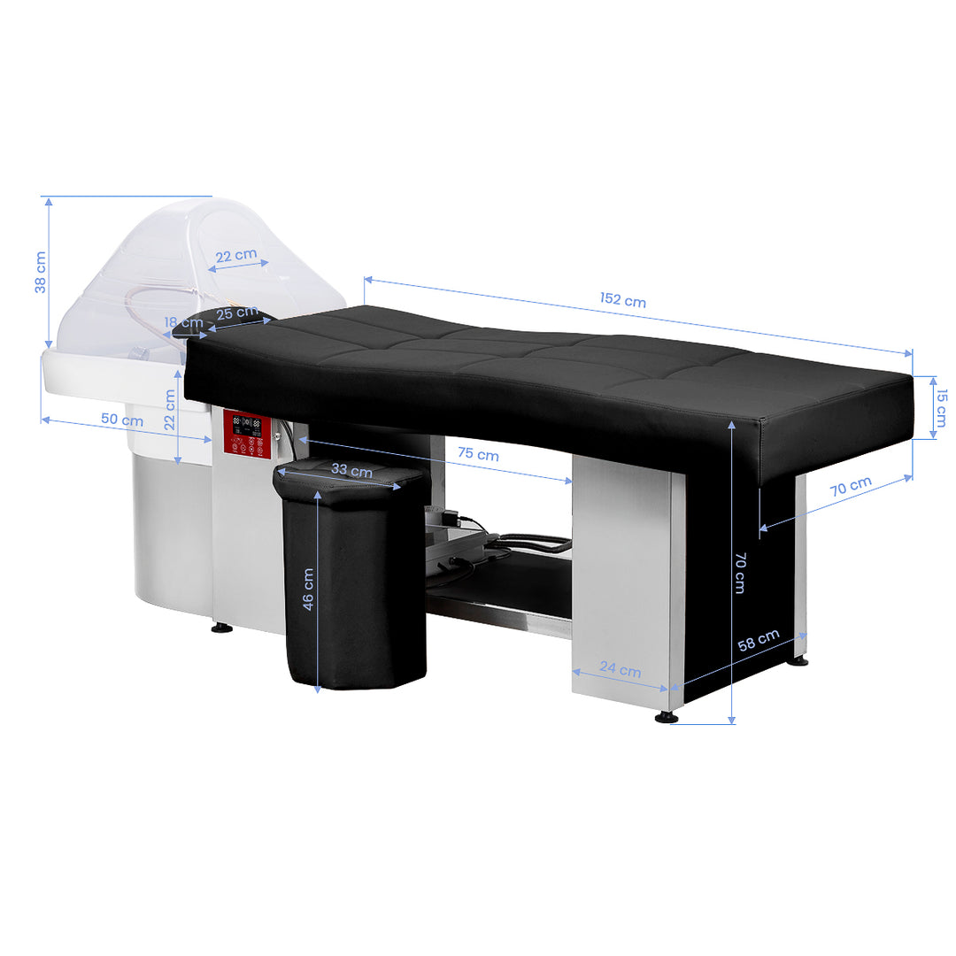 Unidad de Lavado Gabbiano Head Spa 017 Cama Negro 18