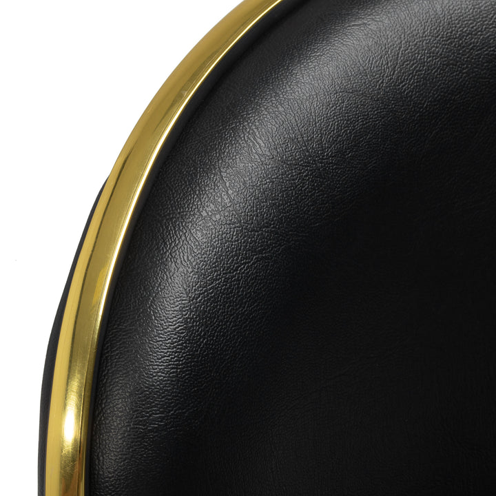 Silla de Salón con Ruedas y Respaldo Gabbiano Q-4599G Oro-Negro - imagen 5