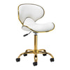 Silla de Salón con Ruedas y Respaldo Gabbiano Q-4599G Oro-Blanco