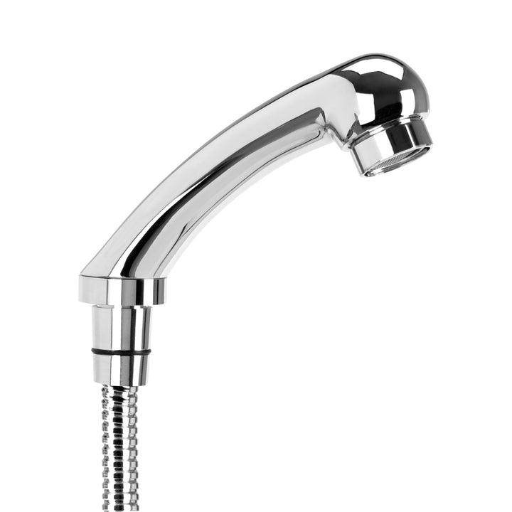 Grifo con Ducha de Lluvia para Lavacabezas Gabbiano Cromo-Negro - imagen 5