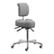 Taburete con Ruedas y Respaldo Giovanni 1005 Gris
