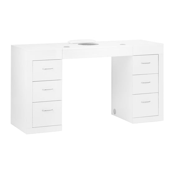 Mesa Manicura 324 con Aspirador Blanco