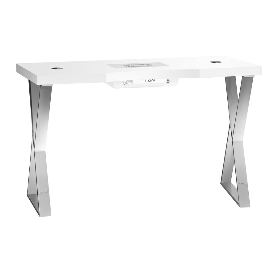 Mesa de Manicura Momo 04 Plata-Blanco con Aspiración 1